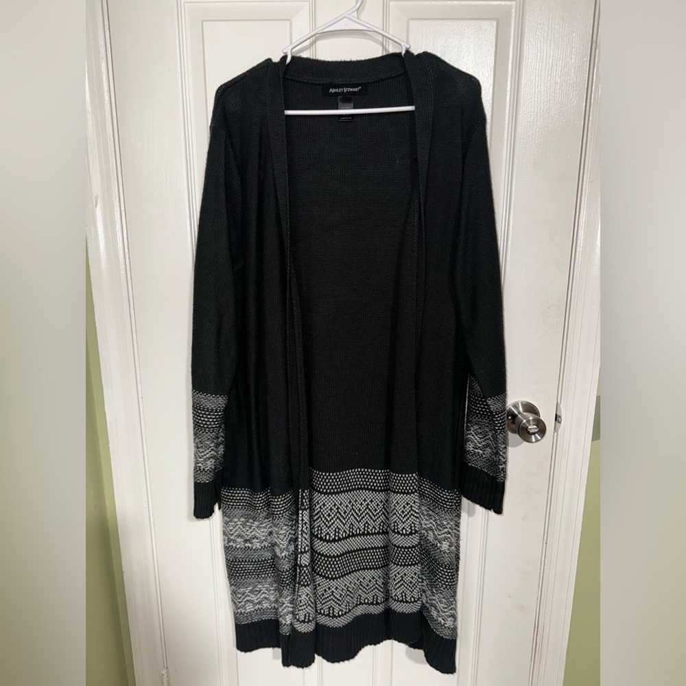 Gray long cardigan